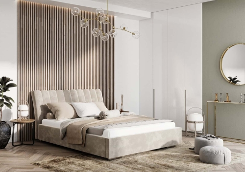 Łóżko tapicerowane Naomi Prestige - New Design w salonie Świat Sypialni Piaseczno