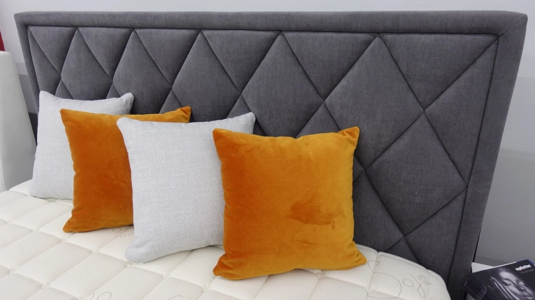 Łóżko Premium 22, zagłówek Caro, romby na zagłówku New Elegance w Świat Sypialni Piaseczno
