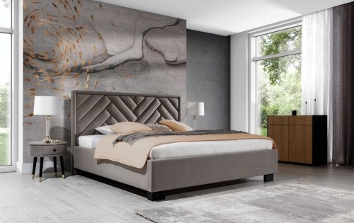 Łóżko Premium 77 w jodełkę, za główek w jodłę, jodełka New Elegance 160x200