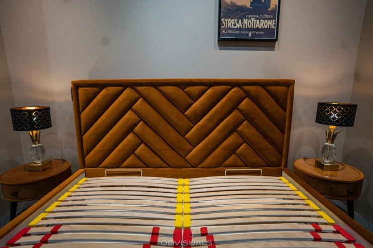 Łóżko Premium 77 w jodełkę, zagłówek w jodłę, jodełka New Elegance w Świat Sypialni Piaseczno