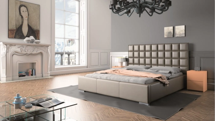 Łóżko tapicerowane Quaddro Mini - New Design w salonie Świat Sypialni Piaseczno
