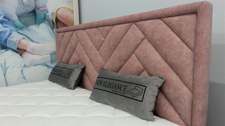 Łóżko Premium 77 w jodełkę, zagłówek w jodłę, jodełka New Elegance w Świat Sypialni Piaseczno, Fargotex Zoya 160x200
