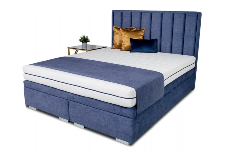 Łóżko Oliviero  - Bed Design, kontynent na nogach z pojemnikiem na pościel. Do zamówienia wielkość 120/200, 140/200, 160/200, 180/200 lub 200/200cm