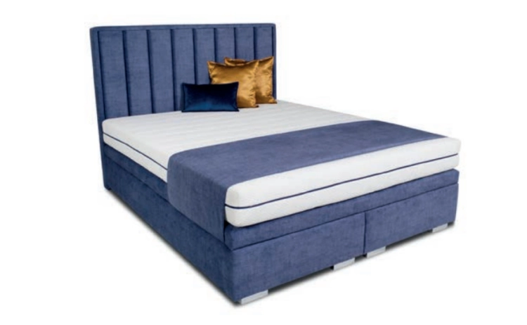 Łóżko Oliviero  - Bed Design, kontynent na nogach z pojemnikiem na pościel. Do zamówienia wielkość 120/200, 140/200, 160/200, 180/200 lub 200/200cm