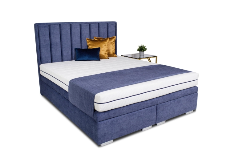 Łóżko Oliviero  - Bed Design, kontynent na nogach z pojemnikiem na pościel. Do zamówienia wielkość 120/200, 140/200, 160/200, 180/200 lub 200/200cm