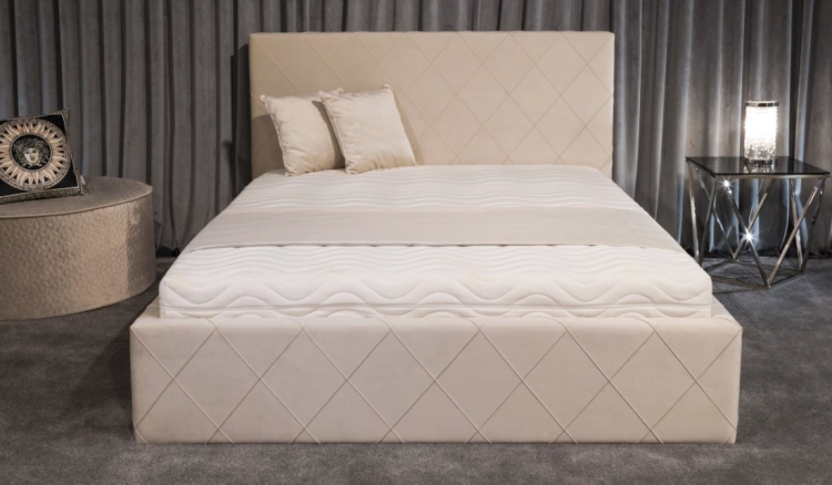 Łóżko ALESSIO TAPICEROWANE / ramowe (z pojemnikiem lub bez pojemnika) - Bed Design w Świat Sypialni Piaseczno
