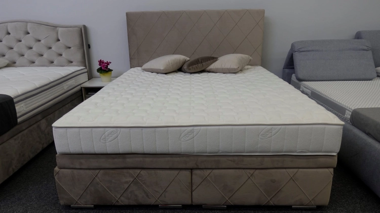 Łóżko Alessio kontynentalne z dużym pojemnikiem na pościel Bed Design w Świat Sypialni Piaseczno Przeszycia Caro rozmiar 140/200 ; 160/200 ; 180/200 ; 200/200 ; 140x200 ; 160x200 ; 180x200 ; 200x200