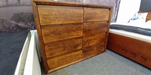 Komoda 4/4 drewniana, szerokość 120cm, OLCHA lub DĄB - Ekodom w Świat Sypialni Piaseczno ulica Puławska 48
