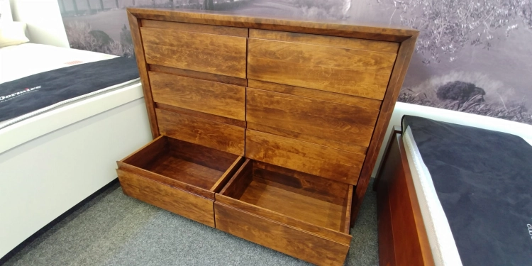 Komoda 4/4 drewniana, szerokość 120cm, OLCHA lub DĄB - Ekodom w Świat Sypialni Piaseczno ulica Puławska 48
