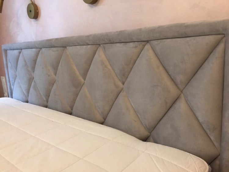 Łóżko Premium 22, zagłówek Caro, romby na zagłówku New Elegance w Świat Sypialni Piaseczno