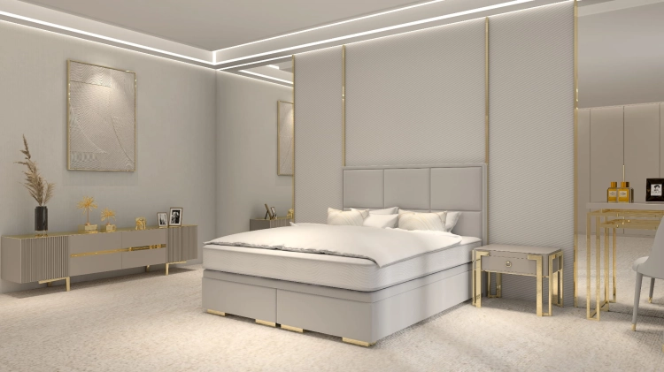 Łóżko ROCCO Kontynentalne z pojemnikiem na pościel Bed Design w Świat Sypialni Piaseczno rozmiar 140/200 ; 160/200 ; 180/200 ; 200/200 ; 140x200 ; 160x200 ; 180x200 ; 200x200