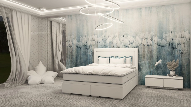 Łóżko LORENZO Kontynentalne (z pojemnikiem lub bez pojemnika) - Bed Design w Świat Sypialni Piaseczno