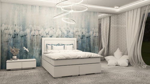 Łóżko LORENZO Kontynentalne (z pojemnikiem lub bez pojemnika) - Bed Design 