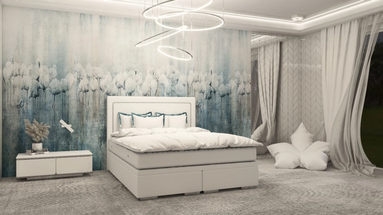 Łóżko LORENZO Kontynentalne (z pojemnikiem lub bez pojemnika) - Bed Design w Świat Sypialni Piaseczno