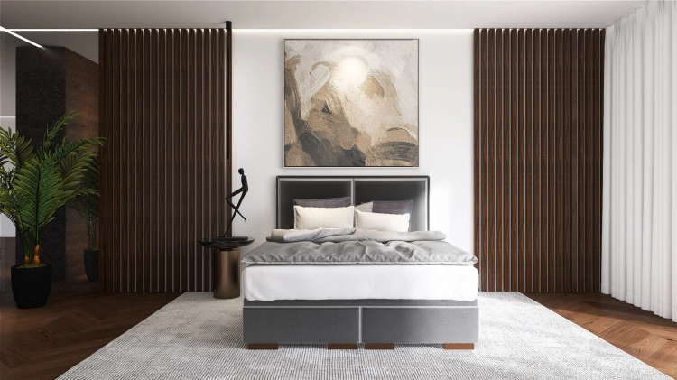 Łóżko SISTO Kontynentalne (z pojemnikiem lub bez pojemnika) - Bed Design w Świat Sypialni Piaseczno