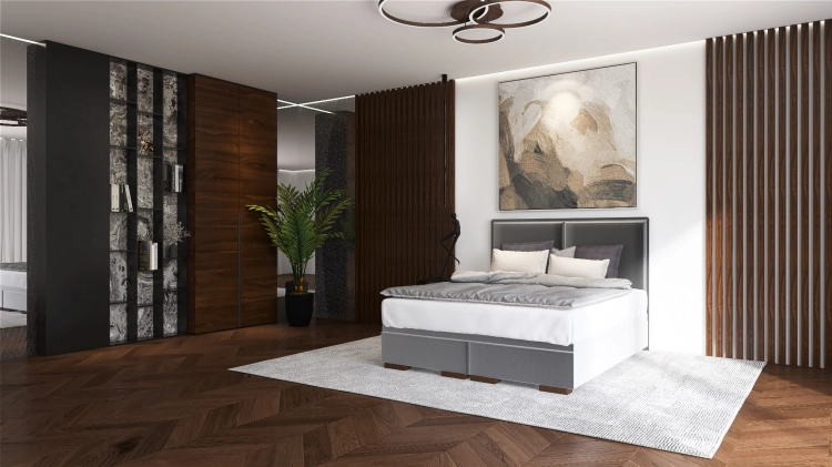 Łóżko SISTO Kontynentalne (z pojemnikiem lub bez pojemnika) - Bed Design w Świat Sypialni Piaseczno