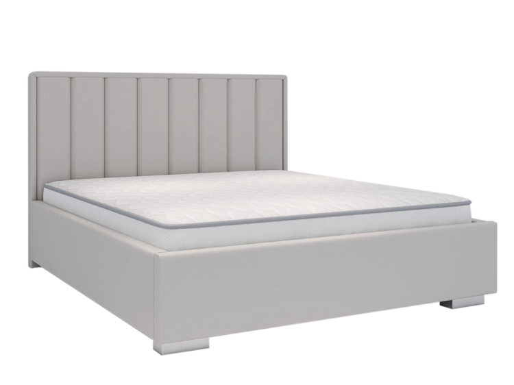 Łóżko z wysokim zagłówkiem w pionowe pasy / wertykalnym Oliviero z pojemnikiem na pościel Bed Design w Świat Sypialni Piaseczno  rozmiar 140/200 ; 160/200 ; 180/200 ; 200/200 ; 140x200 ; 160x200 ; 180x200 ; 200x200