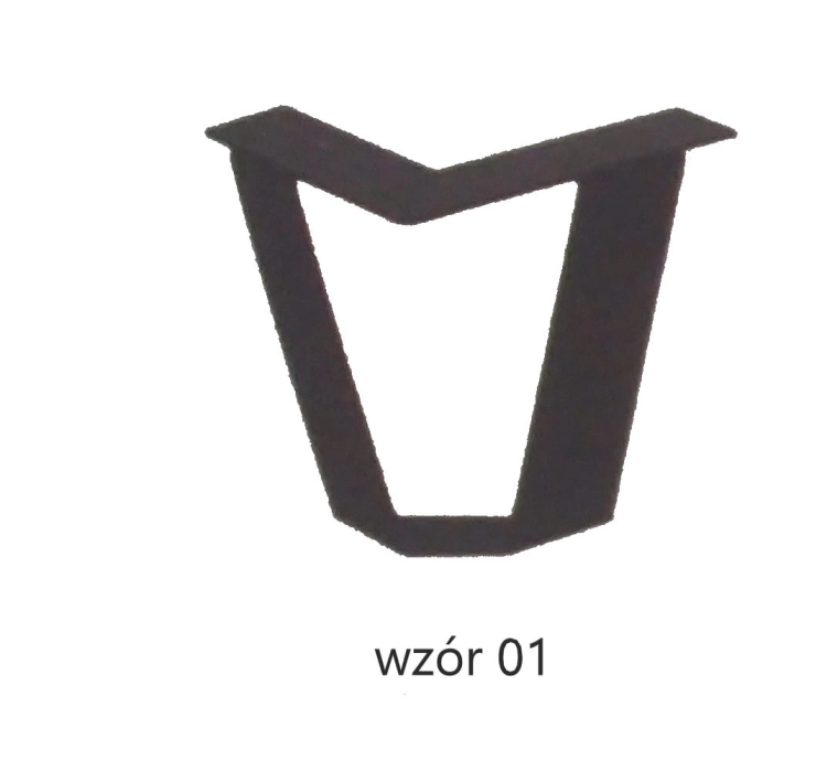 wzór nr. 01, noga metalowa, wysokość 13cm do Łóżek Bed Design, wersja Light