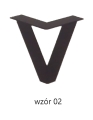 wzór nr. 02, noga metalowa, wysokość 13cm do Łóżek Bed Design, wersja Light