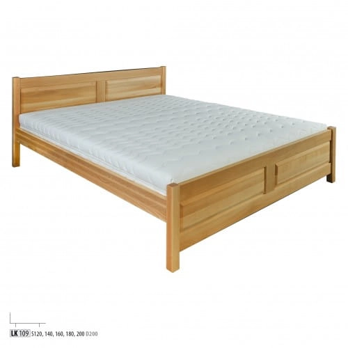 Łóżko bukowe, LK 109 Drewmax, lite drewno, 80x200, 90x200, 100x200, 120x200, 140x200, 160x200, 180x200, 200x200, Piaseczno Puławska 48, buk naturalny