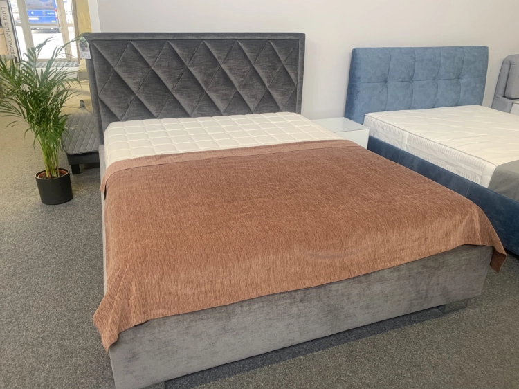 Łóżko Premium 22, zagłówek Caro, romby na zagłówku New Elegance w Świat Sypialni Piaseczno