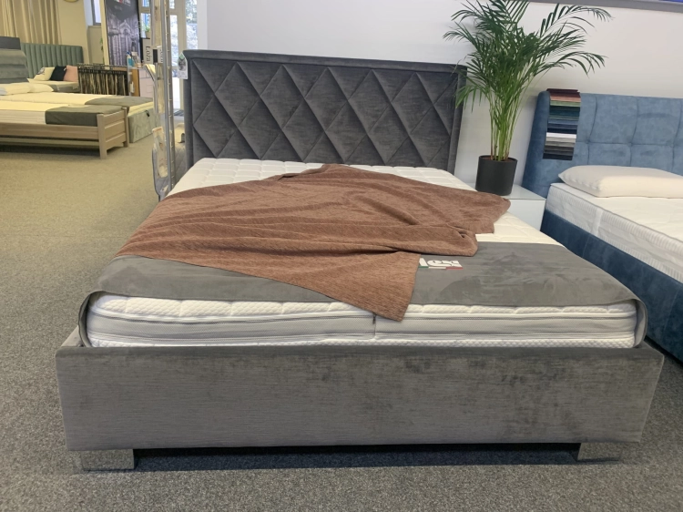 Łóżko Premium 22, zagłówek Caro, romby na zagłówku New Elegance w Świat Sypialni Piaseczno
