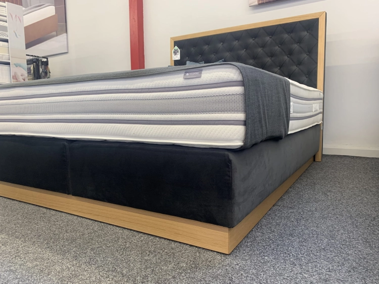 Łóżko kontynentalne z zagłówkiem 700 - New Elegance Rozmiar 160/200 Wyprzedaż z ekspozycji