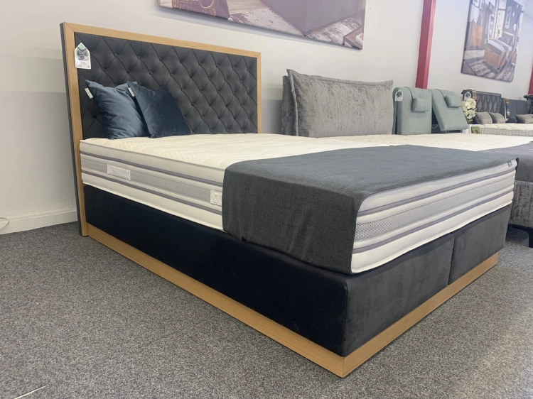 Łóżko kontynentalne z zagłówkiem 700 - New Elegance Rozmiar 160/200 Wyprzedaż z ekspozycji