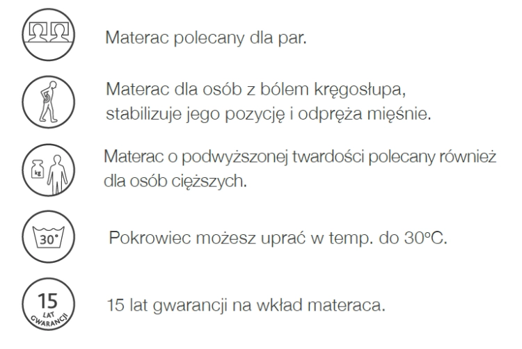 Materac Mistral z kolekcji naturalnej Hilding, materac o podwyższonej twardości, sprężynowy