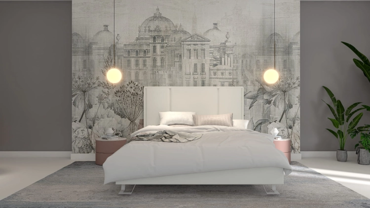 Łóżko CRISTIANO tapicerowane light (z pojemnikiem lub bez pojemnika)  - Bed Design w Świat Sypialni Piaseczno