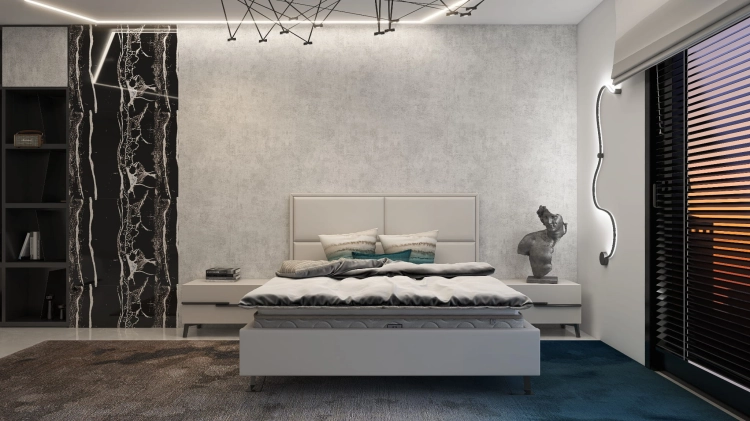 Łóżko LEONE tapicerowane light (z pojemnikiem lub bez pojemnika) - Bed Design w Świat Sypialni Piaseczno