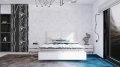 Łóżko LEONE tapicerowane light (z pojemnikiem lub bez pojemnika) - Bed Design w Świat Sypialni Piaseczno