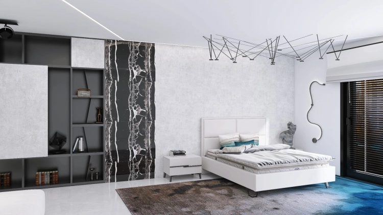 Łóżko LEONE tapicerowane light (z pojemnikiem lub bez pojemnika) - Bed Design w Świat Sypialni Piaseczno