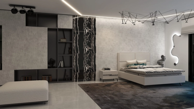 Łóżko LEONE tapicerowane light (z pojemnikiem lub bez pojemnika) - Bed Design w Świat Sypialni Piaseczno