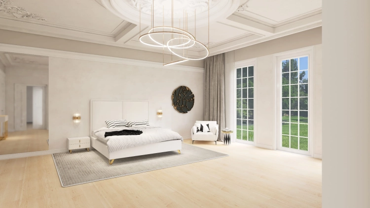 Łóżko SISTO tapicerowane light (z pojemnikiem lub bez pojemnika) - Bed Design w Świat Sypialni Piaseczno