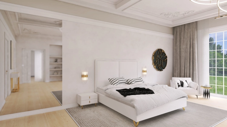 Łóżko SISTO tapicerowane light (z pojemnikiem lub bez pojemnika) - Bed Design w Świat Sypialni Piaseczno