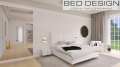 Łóżko SISTO tapicerowane light (z pojemnikiem lub bez pojemnika) - Bed Design w Świat Sypialni Piaseczno
