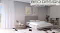Łóżko PAOLO tapicerowane light (z pojemnikiem lub bez pojemnika) - Bed Design w Świat Sypialni Piaseczno