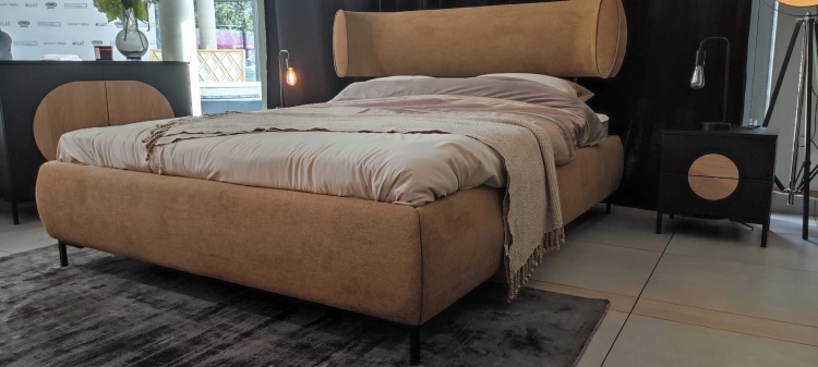 łóżko OVALO w rozmiarze 160/200, obicie: Glormeb Relax 0081 (gr.5) New Elegance w Świat Sypialni Piaseczno
