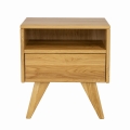 Minimalistyczna Drewniana Szafka nocna SN 301 Dębowa - Drewmax  - Zdjęcie 1