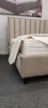 Łóżko z wysokim zagłówkiem w pionowe pasy / wertykalnym Oliviero z pojemnikiem na pościel Bed Design w Świat Sypialni Piaseczno  rozmiar 140/200 ; 160/200 ; 180/200 ; 200/200 ; 140x200 ; 160x200 ; 180x200 ; 200x200