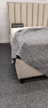Łóżko z wysokim zagłówkiem w pionowe pasy / wertykalnym Oliviero z pojemnikiem na pościel Bed Design w Świat Sypialni Piaseczno  rozmiar 140/200 ; 160/200 ; 180/200 ; 200/200 ; 140x200 ; 160x200 ; 180x200 ; 200x200
