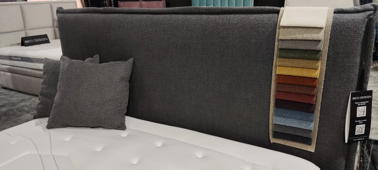 Łóżko PAOLO tapicerowane light (z pojemnikiem lub bez pojemnika) - Bed Design w Świat Sypialni Piaseczno