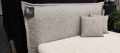 Łóżko SIMONE ONE tapicerowane light z miękkim zagłówkiem oraz pojemnikiem na pościel / schowkiem  - Bed Design w Świat Sypialni Piaseczno rozmiary 140/200; 160/200 ; 180/200 ; 200/200 ; 140x/200 ; 160x200 ; 180x200 ; 200x200