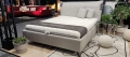Łóżko SIMONE ONE tapicerowane light z miękkim zagłówkiem oraz pojemnikiem na pościel / schowkiem  - Bed Design w Świat Sypialni Piaseczno rozmiary 140/200; 160/200 ; 180/200 ; 200/200 ; 140x/200 ; 160x200 ; 180x200 ; 200x200