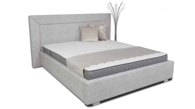 Łóżko GIORGIO tapicerowane / ramowe z szerokim zagłówkiem - Bed Design w Świat Sypialni Piaseczno