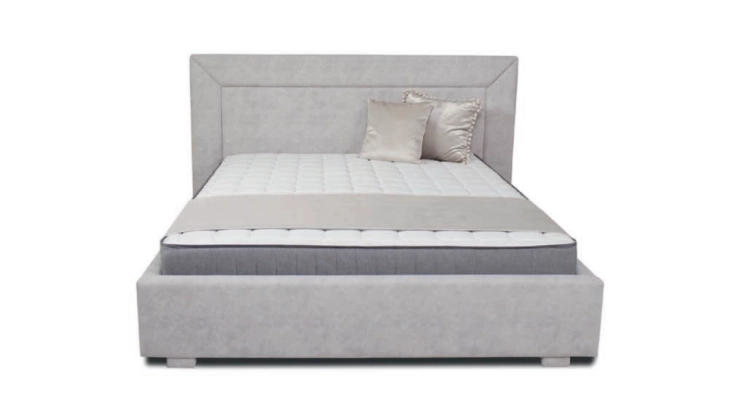 Łóżko GIORGIO tapicerowane / ramowe z szerokim zagłówkiem - Bed Design w Świat Sypialni Piaseczno