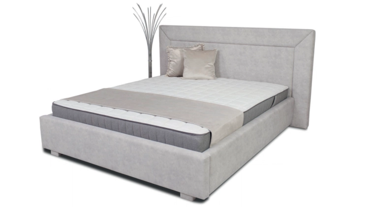 Łóżko GIORGIO tapicerowane / ramowe z szerokim zagłówkiem - Bed Design w Świat Sypialni Piaseczno