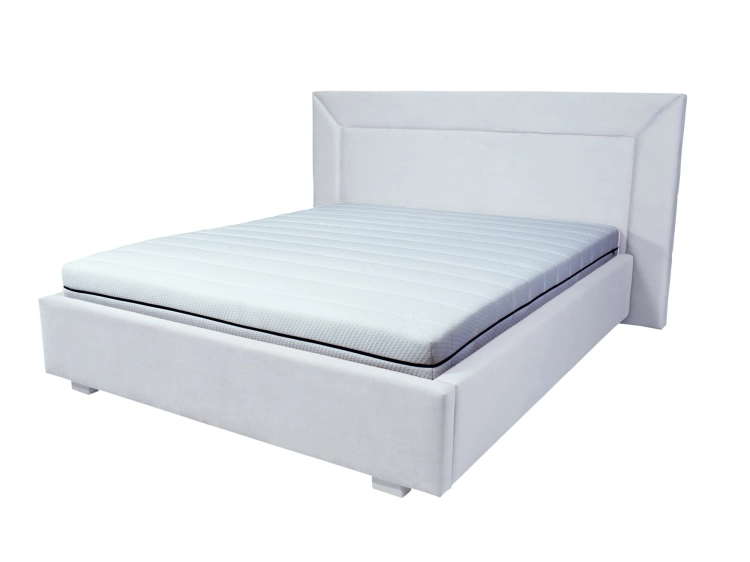 Łóżko GIORGIO tapicerowane / ramowe z szerokim zagłówkiem - Bed Design w Świat Sypialni Piaseczno