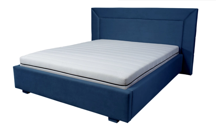 Łóżko GIORGIO tapicerowane / ramowe z szerokim zagłówkiem - Bed Design w Świat Sypialni Piaseczno